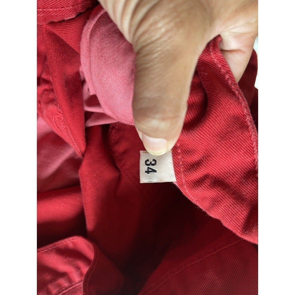 J Brand Men’s Size 34 Red Kane Slim Straight Fit Jeans MEASURES 37X35 - Picture 11 of 13